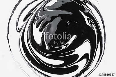 abstract background, white and black mineral oil paint on water (bögre) - vászonkép, falikép otthonra és irodába