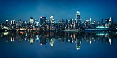 New York reflekciók (keretezett kép) - vászonkép, falikép otthonra és irodába