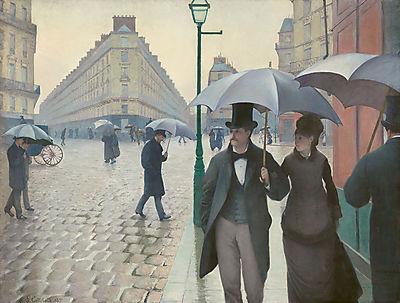Párizsi utca esős időben - vászonkép, falikép otthonra és irodába