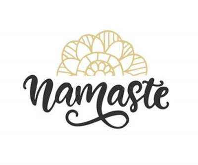 Namaste felirat grafikával (bögre) - vászonkép, falikép otthonra és irodába