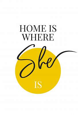 Home is where she is - páros kép - 1. (fotótapéta) - vászonkép, falikép otthonra és irodába
