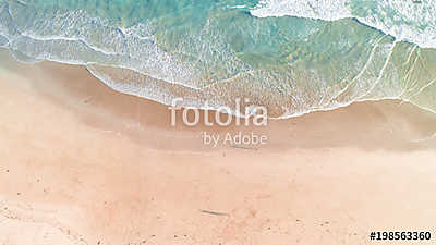 Aerial View of Waves and Beach Along Great Ocean Road Australia at Sunset (fotótapéta) - vászonkép, falikép otthonra és irodába