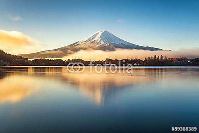 mt.Fuji tükröződése (többrészes kép) - vászonkép, falikép otthonra és irodába