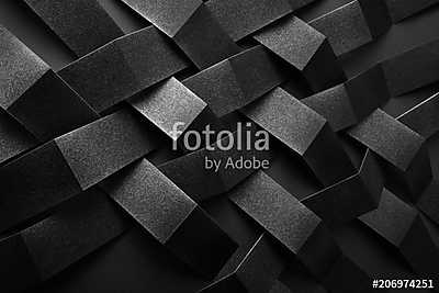 Composition of black stripes, abstract geometric background (többrészes kép) - vászonkép, falikép otthonra és irodába