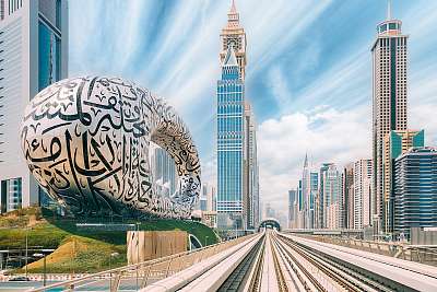 Jövő múzeuma, Dubai metróvonal (bögre) - vászonkép, falikép otthonra és irodába