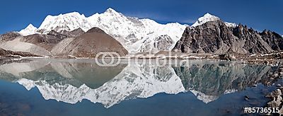 Cho Oyu tükrözés a tóban (poszter) - vászonkép, falikép otthonra és irodába