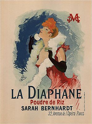 La Diaphane Poudre de Riz (Sarah Bernhardt) - vászonkép, falikép otthonra és irodába