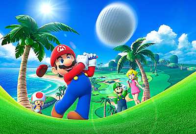 Mario Golf 2 - Big Shot  (keretezett kép) - vászonkép, falikép otthonra és irodába