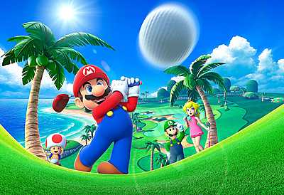 Mario Golf 2 - Big Shot  (vászonkép óra) - vászonkép, falikép otthonra és irodába