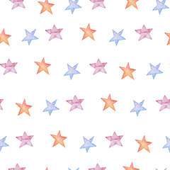 Színes csillagok tapétaminta (fotótapéta) - vászonkép, falikép otthonra és irodába
