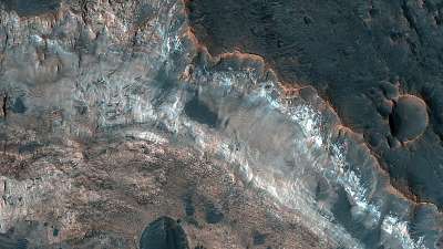 Mawrth Vallis Crater. Mars felszín (fotótapéta) - vászonkép, falikép otthonra és irodába