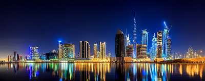 Dubai üzleti negyed (keretezett kép) - vászonkép, falikép otthonra és irodába