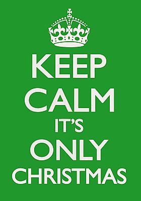 Keep Calm - It's Only Chrismtas (bögre) - vászonkép, falikép otthonra és irodába