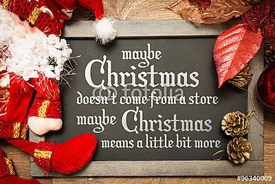 Talán a karácsony nem jön el a boltból, talán a karácsonyi eszkö (keretezett kép) - vászonkép, falikép otthonra és irodába