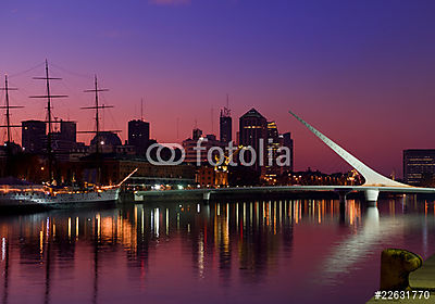 Skyline, Buenos Aires, Argentína. (fotótapéta) - vászonkép, falikép otthonra és irodába