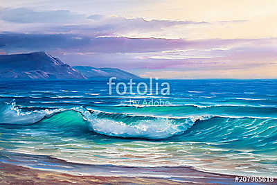 painting seascape (fotótapéta) - vászonkép, falikép otthonra és irodába