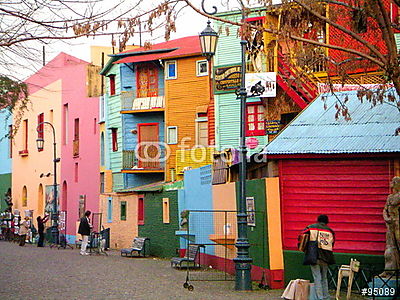 Buenos Aires, Caminato színes házai (fotótapéta) - vászonkép, falikép otthonra és irodába