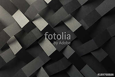Dark composition with paper stripes, abstract background (többrészes kép) - vászonkép, falikép otthonra és irodába