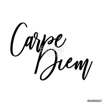 Carpe Diem. Beautiful message. It can be used for website design, t-shirt, phone case, poster, mug etc. (keretezett kép) - vászonkép, falikép otthonra és irodába