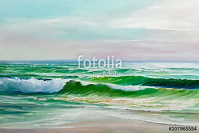 painting seascape (keretezett kép) - vászonkép, falikép otthonra és irodába