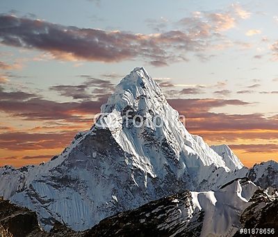 Ama Dablam az Everest Base Camp felé vezető úton (poszter) - vászonkép, falikép otthonra és irodába