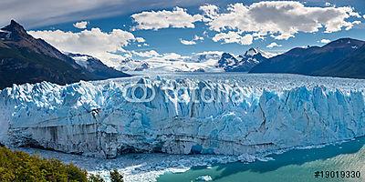 Perito Moreno-gleccser, Patagónia, Argentína - panorámás kilátás (bögre) - vászonkép, falikép otthonra és irodába