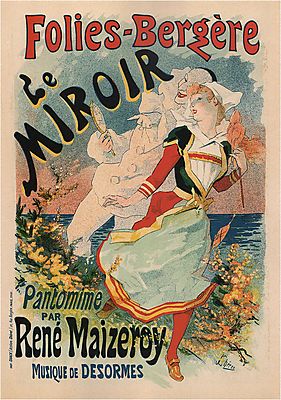 Folies Bergére Le Miroir - vászonkép, falikép otthonra és irodába