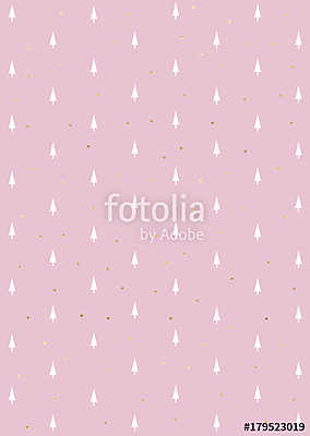 Fenyőminták rózsaszín tapétaminta (fotótapéta) - vászonkép, falikép otthonra és irodába