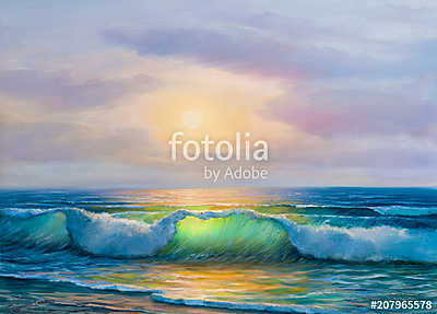 painting seascape (fotótapéta) - vászonkép, falikép otthonra és irodába