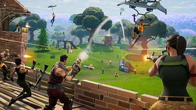 Fortnite - Csatatér (keretezett kép) - vászonkép, falikép otthonra és irodába