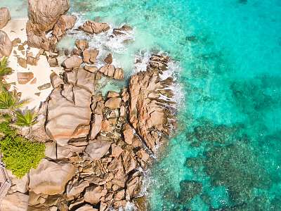 Granitfelsen am Meer (bögre) - vászonkép, falikép otthonra és irodába