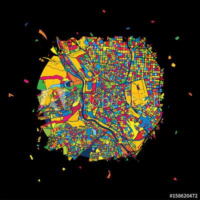 Art Map - Madrid (bögre) - vászonkép, falikép otthonra és irodába