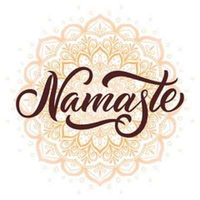 Namaste indiai, hindu köszöntés grafika - vászonkép, falikép otthonra és irodába
