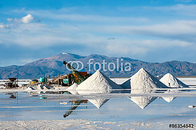 Salinas Grandes on Argentina Andes is a salt desert in the Jujuy (bögre) - vászonkép, falikép otthonra és irodába