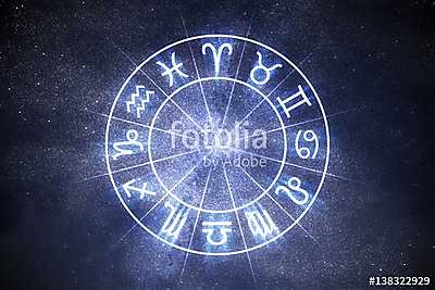 Astrology and horoscopes concept. Astrological zodiac signs in c (keretezett kép) - vászonkép, falikép otthonra és irodába