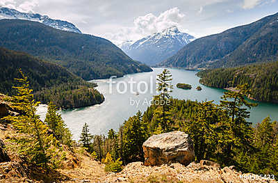 River View at North Cascades National Park (poszter) - vászonkép, falikép otthonra és irodába