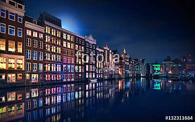 Amsterdam Windows Colors - Netherlands (bögre) - vászonkép, falikép otthonra és irodába