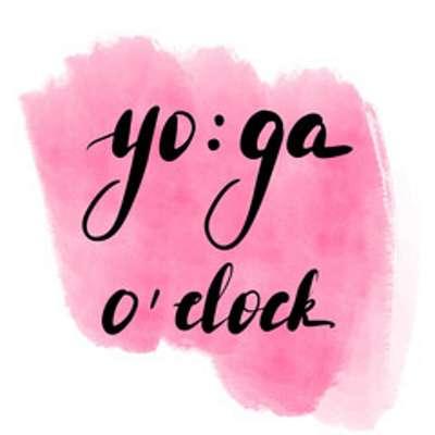 Yoga o clock felirat (fotótapéta) - vászonkép, falikép otthonra és irodába