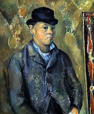 Porté Cézanne fiáról (keretezett kép) - vászonkép, falikép otthonra és irodába
