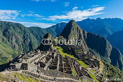 Machu Picchu romjai perui Andes Cuzco Peru (bögre) - vászonkép, falikép otthonra és irodába