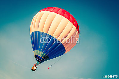 Trikolor hőlégballon (poszter) - vászonkép, falikép otthonra és irodába