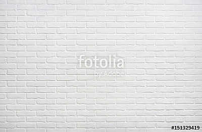 white brick wall background photo (keretezett kép) - vászonkép, falikép otthonra és irodába