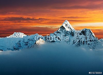 Ama Dablam estéje (bögre) - vászonkép, falikép otthonra és irodába