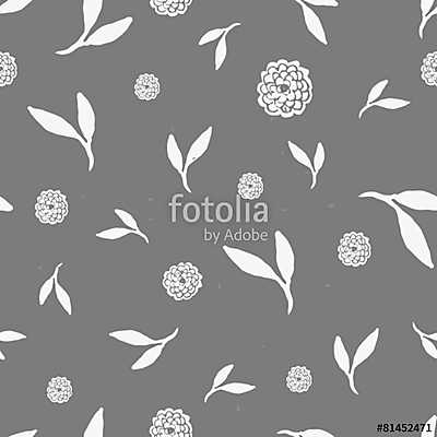 Hand Drawn Floral Seamless Pattern (bögre) - vászonkép, falikép otthonra és irodába