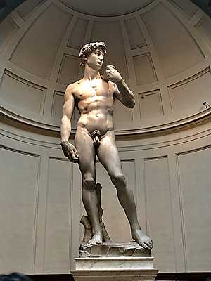 Michelangelo David szobor (keretezett kép) - vászonkép, falikép otthonra és irodába