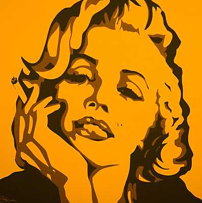 Pop Art - Marilyn  (keretezett kép) - vászonkép, falikép otthonra és irodába
