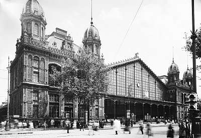 Nyugati pályaudvar (1953) (többrészes kép) - vászonkép, falikép otthonra és irodába