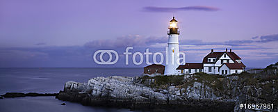 Portland Head Light (keretezett kép) - vászonkép, falikép otthonra és irodába