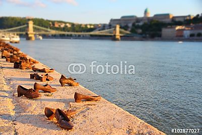 Cipők a Duna-parton (Budapest) (fotótapéta) - vászonkép, falikép otthonra és irodába