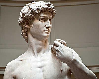 Michelangelo David szobor (keretezett kép) - vászonkép, falikép otthonra és irodába